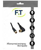 FTT16-211 BLACK Καλωδίωση TV-VIDEO Αρσ-Γωνιακό Θηλ RF 3c2v 1.5M
