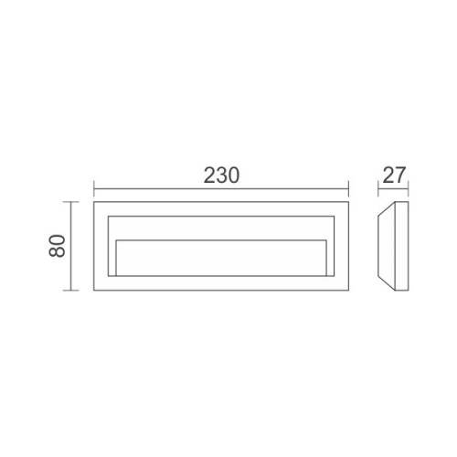 ΑΠΛΙΚΑ LED ΕΞΩΤΕΡΙΚΟΥ ΧΩΡΟΥ 2W 3000K