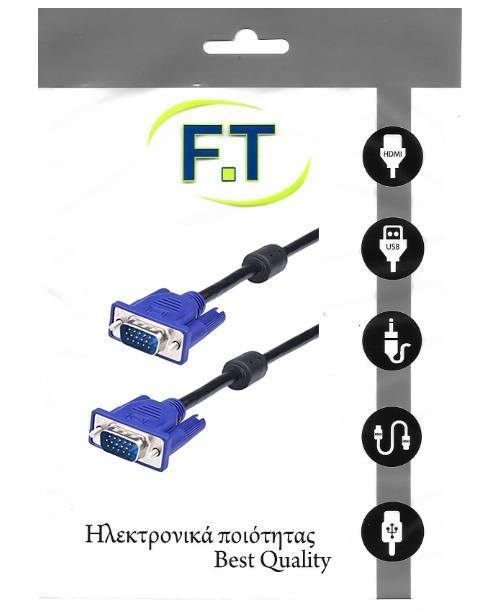 FTT16-627 ΚΑΛΩΔΙΩΣΗ VGA-VGA M-M 15PIN 2.5m