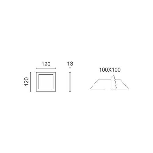 ΧΩΝΕΥΤΟ ΛΕΠΤΟ LED ΟΡΟΦΗΣ 6W 4000K