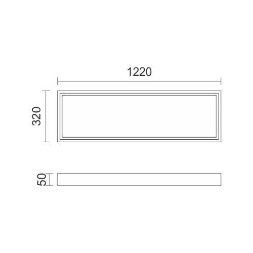 Πλαίσιο τοποθέτησης κάτω από οροφή 1200X300