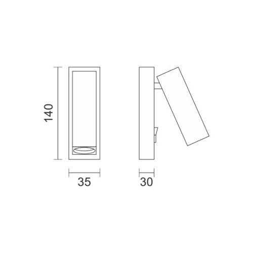 ΑΠΛΙΚΑ ΤΟΙΧΟΥ LED 3W 4000K