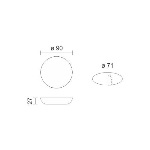 ΧΩΝΕΥΤΟ LED ΟΡΟΦΗΣ FRAMELESS 9W 6000K