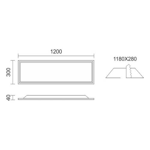 ΧΩΝΕΥΤO ΠΑΝΕΛ ΟΡΟΦΗΣ BACKLIT LED 40W 6000K