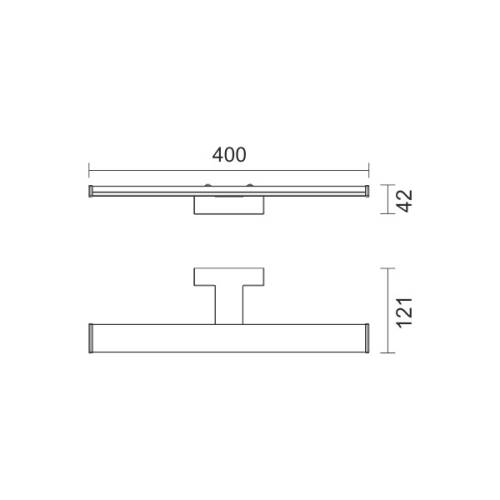ΦΩΤΙΣΤΙΚΟ ΛΟΥΤΡΟΥ LED ΡΥΘΜΙΖΟΜΕΝΟ 8W 4000K
