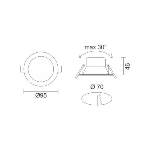 ΧΩΝΕΥΤΑ LED ΟΡΟΦΗΣ CCT ΠΕΡΙΣΤΡΕΦΟΜΕΝΑ 7W 3000K | 4000K | 6000K