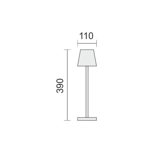 ΠΟΡΤΑΤΙΦ ΦΟΡΤΙΖΟΜΕΝΟ LED 2W ΜΑΥΡΟ
