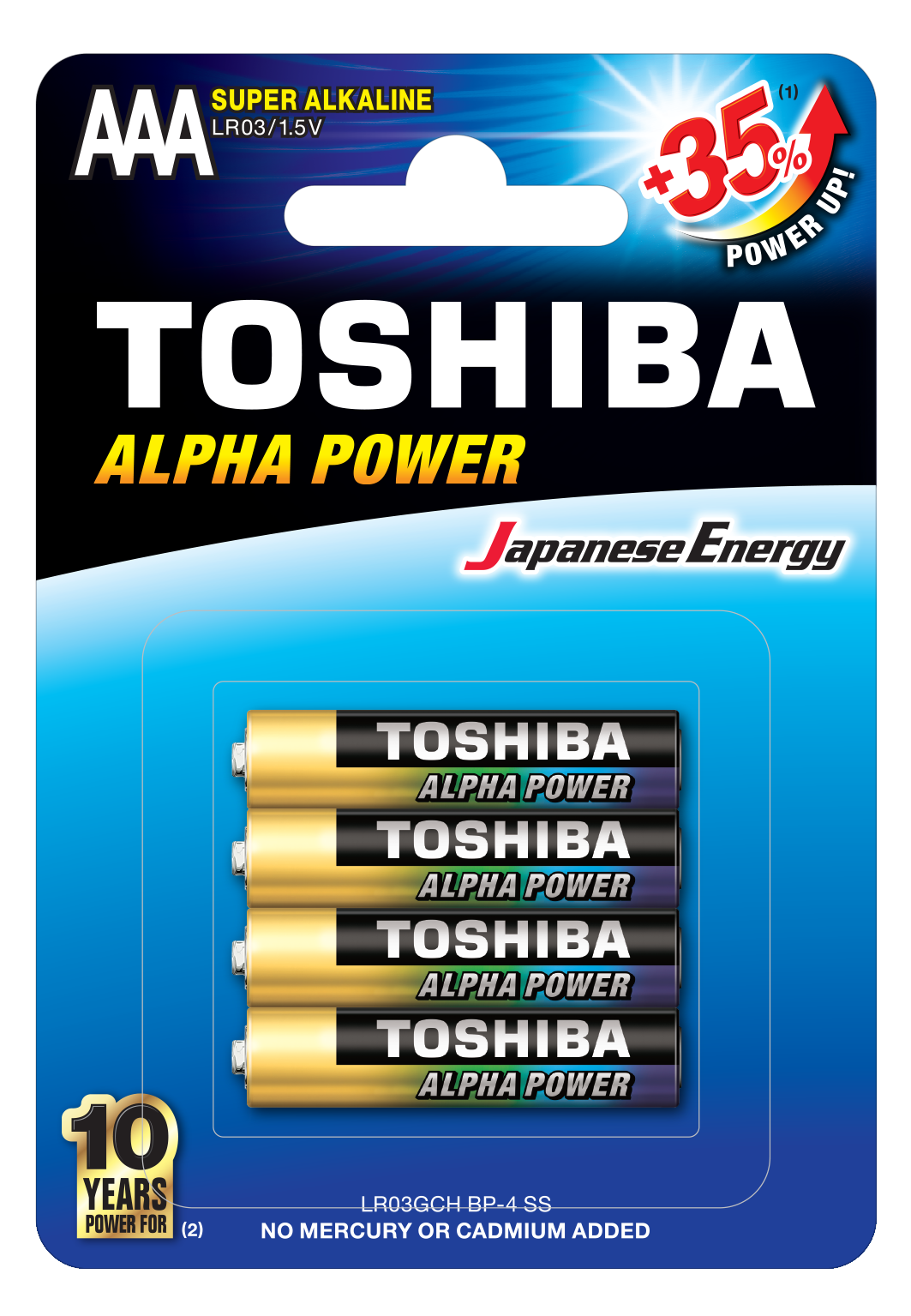 Toshiba Alpha Power AAA (blister 4 pcs) - LR03GCH BP-4